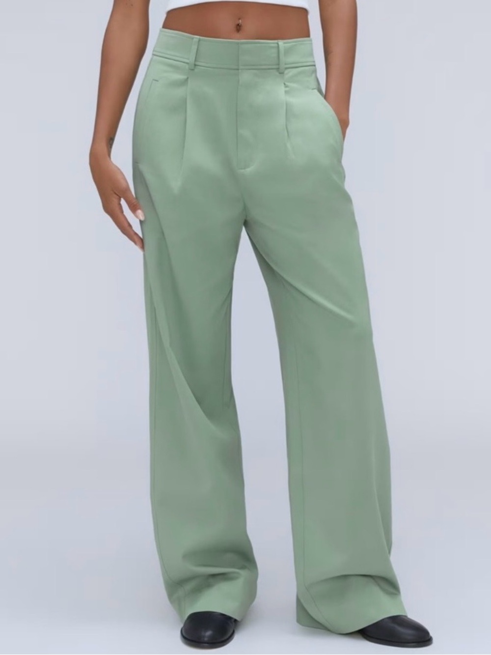 Everlane Mint Green Way-High Drape Pants